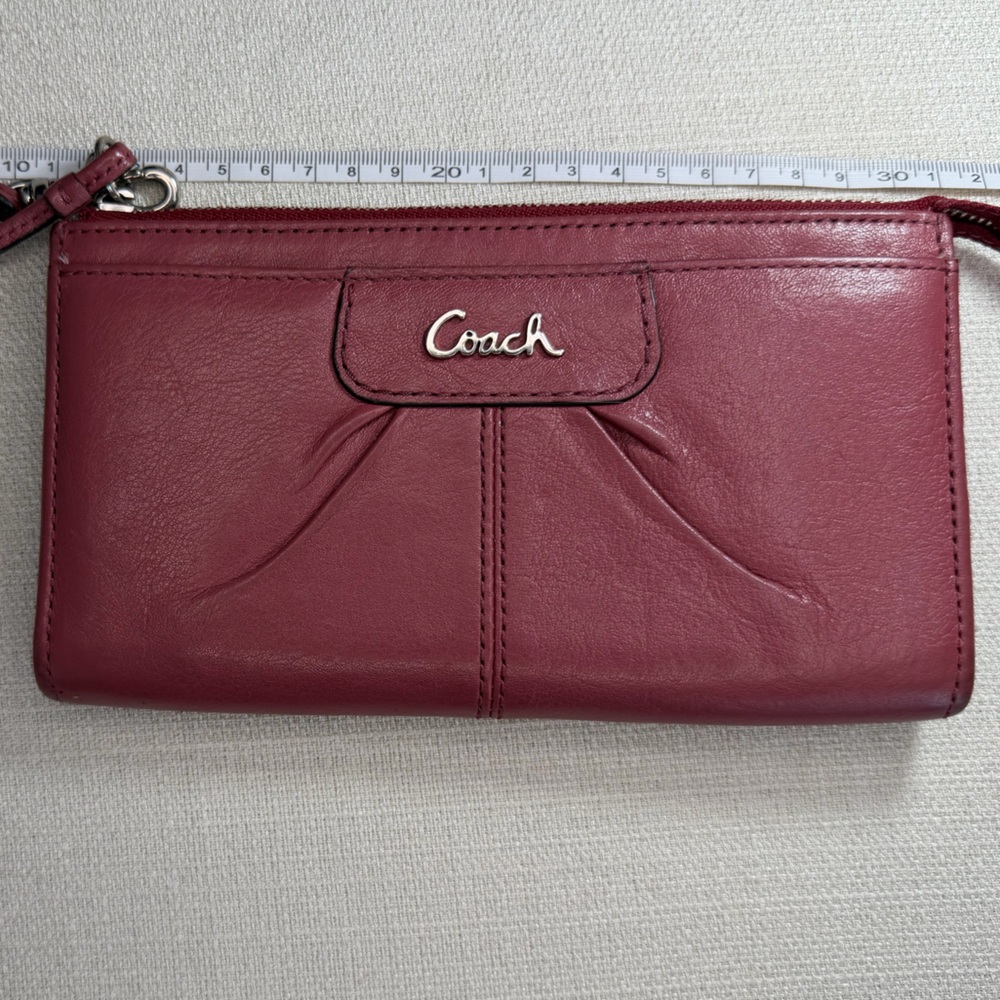 Coach Women's Burgundy Wristlet